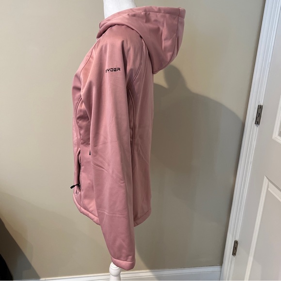 Spyder Jacket Pink Full-zip hooded spfgm215-662 M MED Fur Lined NWT $169 woman’s - Picture 4 of 12